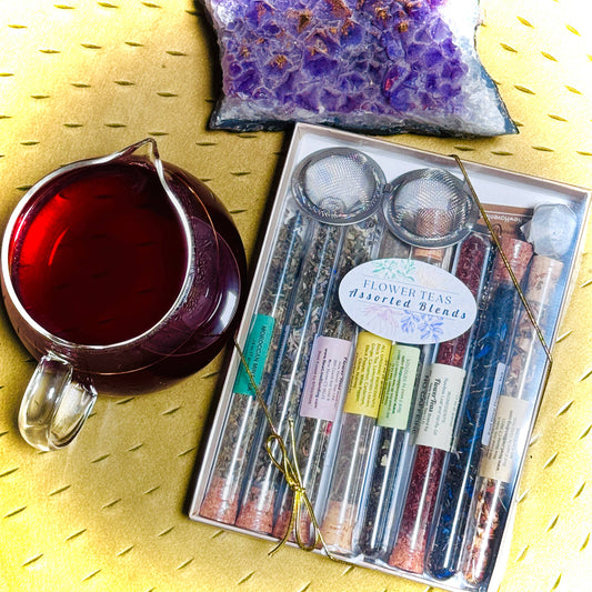 8 Assorted Blends Test Tube Tea Sampler Gift Box: Assorted Blends