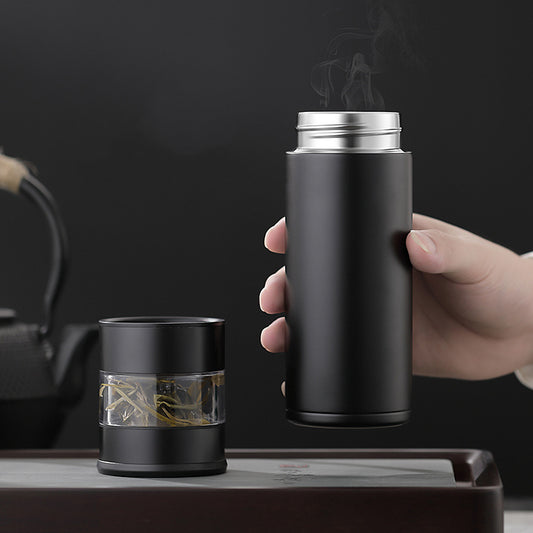 Tea-water Separation Stainless Steel One-key Tea-water Separation Tea Cup