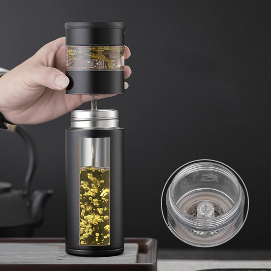 Tea-water Separation Stainless Steel One-key Tea-water Separation Tea Cup