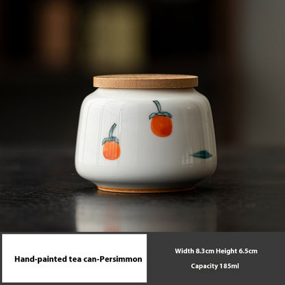 Tea Pot Ceramic Mini Small Sized Chinese Calligraphy Sealed