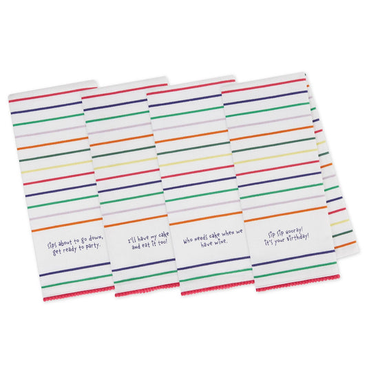 Down to Party Printed Dishtowels Mixed Dozen